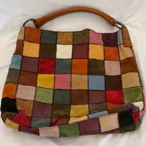 Lucky Brand Multicolor Patchwork Hobo Bag